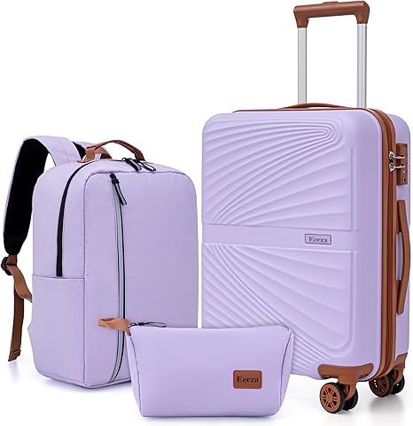 Luggage Sets 3 Piece, Suitcases with Wheels, ABS Hard Case Luggage with TSA Lock Spinner Wheels, Carry On Luggage Set (20inch)